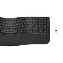 HP 685 Combo Teclado y Raton Inalambricos -Bluetooth 5.3 + 2.4GHz - Reposamuñecas y 3 Angulos de Inclinacion - Tecla Copilot - Raton Optico Multi‑Superficie 4000 DPI - Rueda 4D - Color Negro