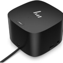 HP Thunderbolt Dock G4 120W Thunderbolt 4 con 13 Puertos - Soporta hasta 4 Monitores 4K - Ethernet 2x Velocidad - Gestion Remota Intel vPro - Alimentacion hasta 100W via USB‑C - Color Negro