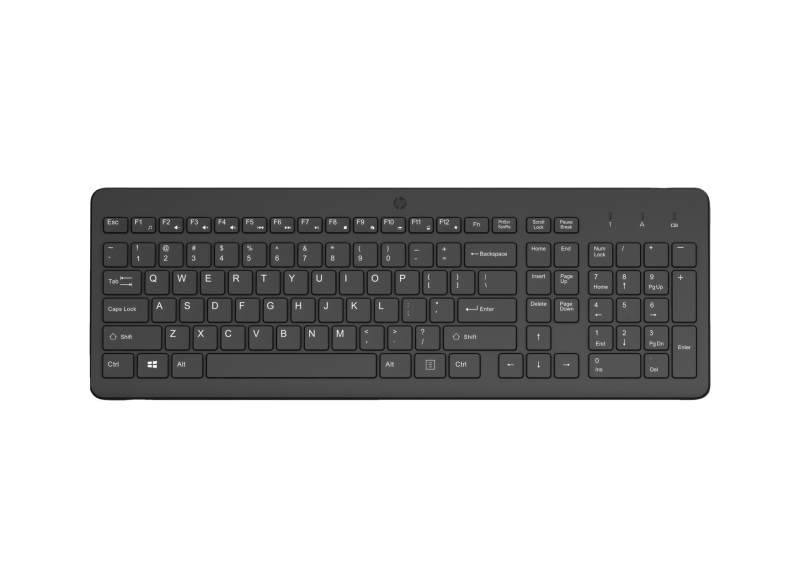 HP 225 Teclado Inalambrico 2.4GHz - 12 Atajos Fn Integrados - Indicadores LED Bloq Num