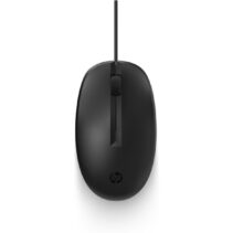 HP 125 Raton USB - Sensor Optico 1200 DPI - Diseño Ambidiestro Ergonomico - 3 Botones con Rueda de Desplazamiento - Color Negro