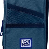 Oxford B-Max Estuche Portatodo Expandible - 1 Compartimento de Gran Capacidad - 2 Bolsillos Exteriores - Fabricado en Material Reciclado - Color Azul Marino