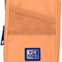 Oxford B-Max Estuche Portatodo Expandible - 1 Compartimento de Gran Capacidad - 2 Bolsillos Exteriores - Fabricado en Material Reciclado - Color Melocoton