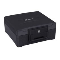 Cromad Firebox M1 Caja Fuerte - Resistente a Fuego y Agua - Cerradura de Llave - Diseño Robusto y Portatil - 170x390x365mm