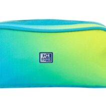 Oxford Gradient Estuche Portatodo - 3 Cremalleras - Asa Lateral - Fabricado en Material Reciclado - Color Electric Lime