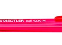 Staedtler 4230 M Boligrafo Retractil - Punta 1mm - Ancho de Linea Medio - Diseño Triangular - Color Rojo