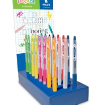 Pilot Pop Lol Expositor de 24 Boligrafos de Tinta Gel Retractiles - Punta 0.7mm - Trazo 0.32mm - Grip de Agarre - Colores Surtidos