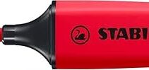 Stabilo Boss 70 Rotulador Marcador Fluorescente - Trazo entre 2 y 5mm - Recargable - Tinta con Base de Agua - Color Rojo Real