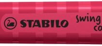 Stabilo Swing Cool Naturecolors Wildflower Marcador Fluorescente - Cuerpo Plano - Punta Biselada - Trazo entre 1 y 4mm - Tinta con Base de Agua - Antisecado - Color Rojo Borgoña