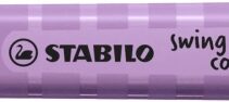Stabilo Swing Cool Naturecolors Wildflower Marcador Fluorescente - Cuerpo Plano - Punta Biselada - Trazo entre 1 y 4mm - Tinta con Base de Agua - Antisecado - Color Lila Grisaceo