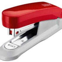 Novus Evolution E15 Grapadora de Sobremesa - Hasta 15 Hojas - Grapado Cerrado y Clavado - Incluye 200 Grapas Nº10 - Color Rojo/Gris