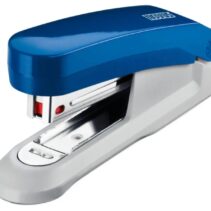 Novus Evolution E15 Grapadora de Sobremesa - Hasta 15 Hojas - Grapado Cerrado y Clavado - Incluye 200 Grapas Nº10 - Color Azul/Gris