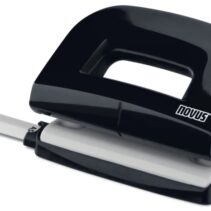 Novus E210 Perforadora Pequeña de Papel - Hasta 10 Hojas - Guia de Posicionamiento - Punzones 5.5mm - Color Negro