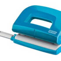 Novus E210 Fresh Perforadora Pequeña de Papel - Hasta 10 Hojas - Guia de Posicionamiento - Punzones 5.5mm - Color Azulon
