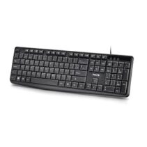 NGS Funky V4 Teclado USB - 12 Teclas Multimedia FN - Teclas de Membrana Silenciosas - Diseno Resistente a Salpicaduras con Tratamiento Antidesgaste - Patas Plegables para Inclinacion Ajustable - Cable 1.5m - Color Negro