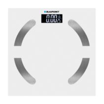 Blaupunkt BP5009 Bascula de Bano Digital Extraplana - 180kg con Vidrio Templado - Sensores de Alta Precision - Pantalla LCD con Indicador de Temperatura Ambiente - Activacion Automatica - Color Blanco