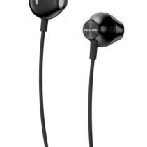 Philips TAUE100 Auriculares In‑Ear con Cable - Sonido de Graves Mejorado - Controladores 14.2mm con Iman de Neodimio - Frecuencia 20Hz‑20kHz - Sensibilidad 106dB - Conector Jack 3.5mm - Cable 1.2m - Color Negro
