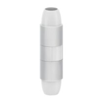 Hama Essential Empalme Coaxial con Bloqueo - Fijacion con Tornillo - Apto para Cables entre 5 y 7mm - Color Blanco