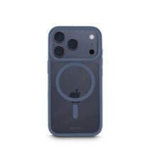Hama Frame Protect Funda para iPhone 17 Pro - Magnetico - Antideslizante - Policarbonato y Poliuretano Termoplastico - Bordes Elevados - Color Azul y Transparente