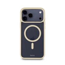Hama Frame Protect Funda para iPhone 17 Pro Max - Antideslizante - Magnetico - Policarbonato y Poliuretano Termoplastico - Bordes Elevados - Color Beige