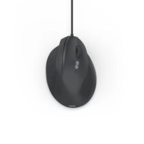 Hama ECM-500R Raton Optico Vertical para Diestros 1800dpi - Cable 180cm - Ergonomico - 7 Botones - Silencioso - 7.1x8.6x11.5cm - Color Negro
