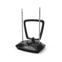 Hama Classic Antena de Interior - Cable Coaxial 1.9m - DAB+ - DAB - DVB-T2 - FM - 19.5x10.5x15cm - Color Negro