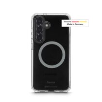 Hama Extreme Protect Funda para Samsung Galaxy S25+ - Magnetico - Antideslizante - Policarbonato - Proteccion D3O - Bordes Elevados - Color Transparente