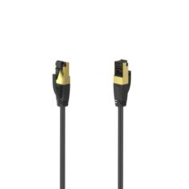 Hama Essential Cable de Red FTP RJ45 Cat-8 - Velocidad hasta 40Gbps - Longitud 1.5m - Blindaje Doble - Color Negro