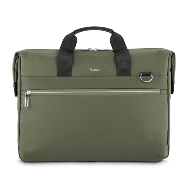 Hama Ultimate Maletin para Portatiles hasta 14.1" - Poliester - Bolsillo para Tablets hasta 11" - Interior Acolchado - 40.5x7x30cm - Color Verde Oscuro