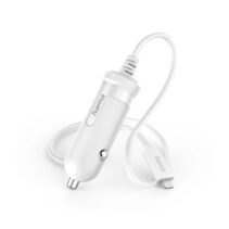 Hama Cargador de Coche 5W - 12V - Cable 1m - Conector Lightning - Color Blanco