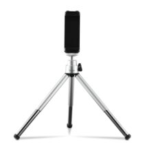 Hama Fancy 2En1 Tripode Mini para Smartphone y Camara - Peso Max 300g - Altura Ajustable hasta 16cm - Plastico - Cabezal de Bola 3D - Color Plata