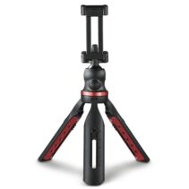 Hama Solid Tripode Mini para Smartphone y Camara - Peso Max 270g - Plegable - Altura Ajustable hasta 19cm - Plastico - Cabezal de Bola 3D - Color Negro