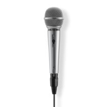 Hama Jam Star Microfono Dinamico - Cable 3m - 100Hz - Jack 3.5mm - Cardioide - 600 Ohm - 170x52x52mm - Color Plata