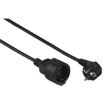 Hama  Cable de Alimentacion Alargador Acodado - Potencia Maxima 3680W - Longitud 3m - Seccion 1.5mm2 - Schuko CEE7 - Color Negro
