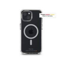 Hama Extreme Protect Funda para iPhone 15 - Antideslizante - Magnetico - Policarbonato - Proteccion D3O - Bordes Elevados - Color Transparente
