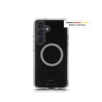 Hama Extreme Protect Funda para Samsung Galaxy S25 - Magnetico - Antideslizante - Policarbonato - Proteccion D3O - Bordes Elevados - Color Transparente