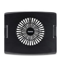 Hama Wave Base de Refrigeracion para Portatil hasta 15.6" con 1 Ventilad de 15cm - Silencioso - Cable 40cm - USB-A - Luz LED - Temperatura Regulable - Antideslizante - 33.5x28x4cm - Color Negro