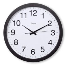 Hama Aruba Reloj de Pared Analogico - Silencioso - Funciona con 1 Pila AA - 40x5cm - Color Negro
