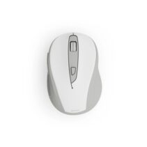 Hama WM-400 Raton Optico Inalambrico para Diestros 1600dpi - Ergonomico - Rango 10m - 6 Botones - USB-A RF 2.4GHz - Silencioso - 6.5x4.2x9.6cm - Color Blanco