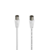 Hama Entry Cable Coaxial de Antena Macho/Hembra - Longitud 1.5m - Apantallamiento 75dB - Impedancia 75Ohm - Color Blanco