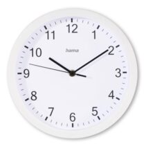 Hama Elba Reloj de Pared Analogico - Silencioso - Funciona con 1 Pila AA - 25x4cm - Color Blanco