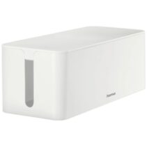 Hama Maxi Caja para Regletas y Cables - Facil Organizacion y Limpieza - Proteccion Infantil y de Mascotas - Diametro Maximo del Cable 20mm - 40.6x15.6x13.5cm - Color Blanco