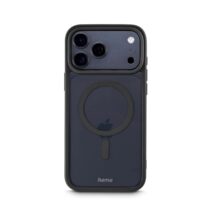 Hama Frame Protect Funda para iPhone 17 Pro Max - Antideslizante - Magnetico - Policarbonato y Poliuretano Termoplastico - Bordes Elevados - Color Negro y Transparente