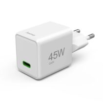 Hama Cargador de Pared - Potencia 45W - USB-C - GaN - Power Delivery - Qualcomm - Color Blanco