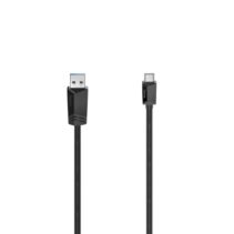 Hama Essential Cable USB - USB-A Macho - USB-C Macho - Longitud 0.75m - Velocidad hasta 5Gbps - Blindaje Doble - Color Negro