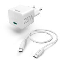 Hama Cargador de Pared - Potencia 25W - Cable 1.5m - USB-C - Power Delivery - Qualcomm - Color Blanco