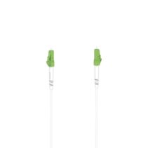 Hama Essential Cable de Fibra Optica Monomodo - Longitud 9m - Transmision hasta 10Gbit/s - Conector LC/APC - Color Blanco
