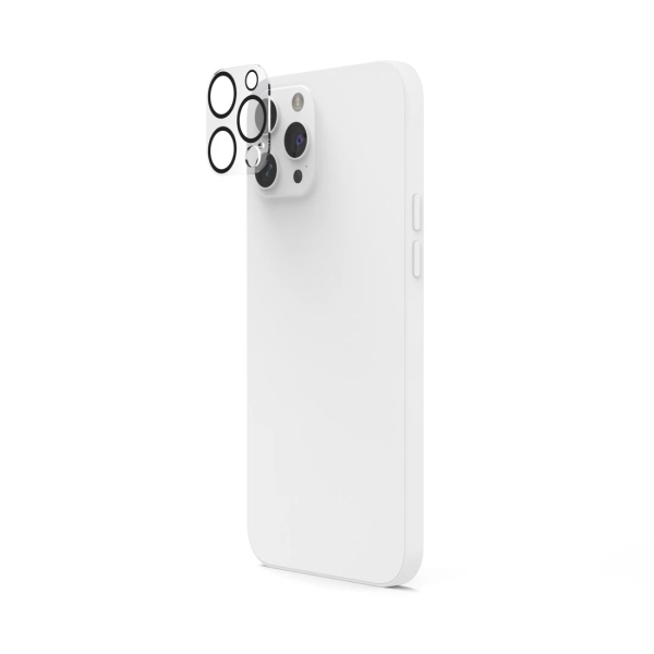 Hama Cam Protect Protector de Camara para iPhone 16 Pro / 16 Pro Max - Vidrio Templado - Color Transparente