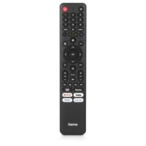 Hama Mando a Distancia para TV Hisense - Alcance 10m - 45 Botones - Acceso Directo a Plataformas de Streaming - 4.2x21.5x1.5cm - Color Negro