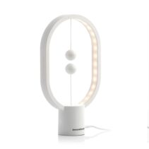 Innovagoods Magilum Lampara de Equilibrio con Interruptor Magnetico - Potencia 3W - Incluye Cable USB de 118cm - Luz LED Calida 2700K - 100 Lumenes - 14x24.8x5.5cm - Color Blanco