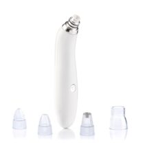 Innovagoods Pore·Off Limpiador Facial Electrico de Puntos Negros - Inalambrico - Cabezales Incluidos - 4.5x20x3.5cm - Color Blanco